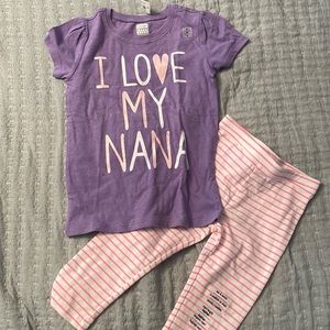 I love my Nana T-shirt and leggings set size 4T